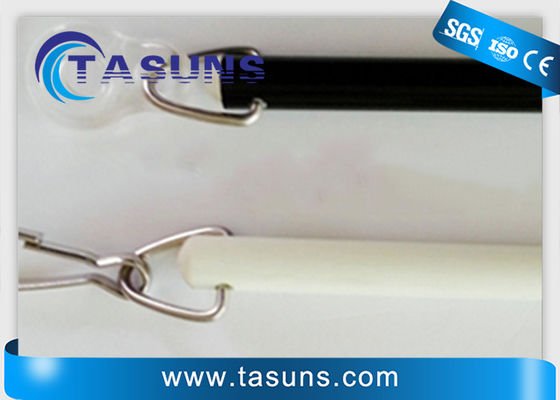 Cortina blanca Rod With Stainless Steel Snaps de la fibra de vidrio de 9.5m m 10m m